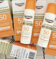 (หมดอายุ2024) Eucerin Age Defense + Hyaluronic Acid Sunscreen Lotion SPF50 75ml