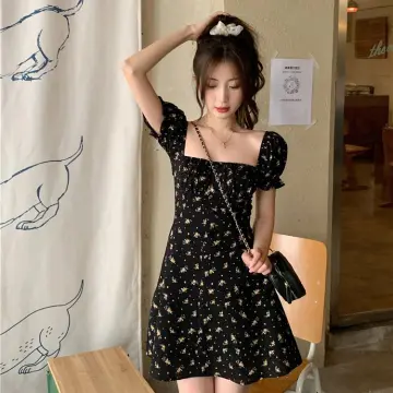 Dress Puff Sleeve Korean Style - Best Price in Singapore - Dec