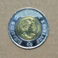 เหรียญ 2 dollars เงินแคนาดา canadian coin the war of guerre de 1812 Queen Elizabeth II  ปี 2012