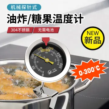 1pc Stainless Steel Fryer Kitchen Thermometer Oil Temperature Meter Oil  Temperature Meter Candy Thermometer