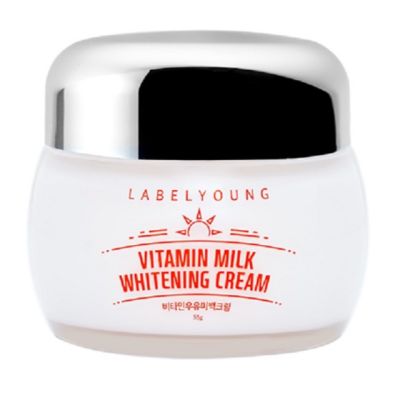 [สินค้าแท้ 100%] Labelyoung ครีมหน้าสด เกาหลี ลาเบลยัง ช็อคกี้ง วิตามิน มิลค์ ไวท์เทนนิ่ง ครีม 55 กรัม