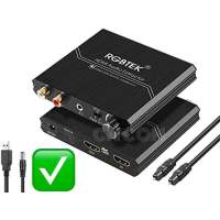 HDMI Audio Extractor Converter HDMI 2.0 to SPDIF+R/L+3.5MM Supports 18Gpbs HDR10 YUV 4:4:4 HDCP 2.2 CEC Volume Control