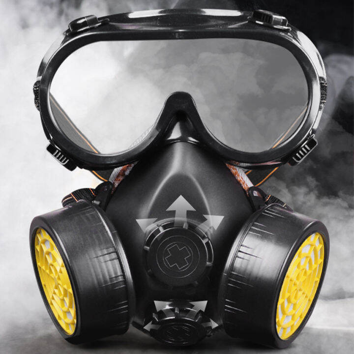 Masker Gas Respirator Double Safety Masker Obat Kimia Chemical Masker ...