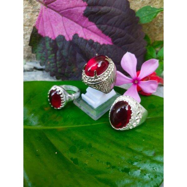 Cincin Batu merah Delima Asli | Lazada