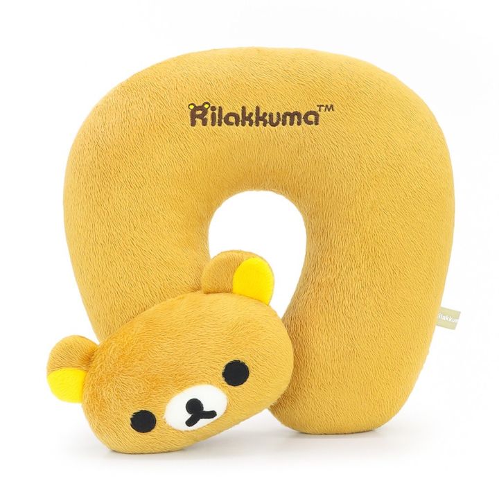 หมอนรองคอคุมะ Rirakkuma สีน้ำตาล