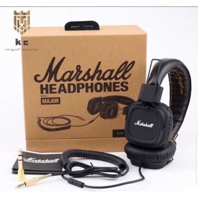 Marshall Headphone Model Major Leather DJ Hi-Fi Pro Headphones Headset หูฟัง