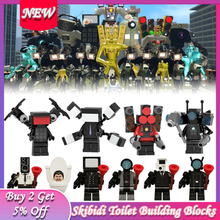 Skibidi Toilet Game Building Block Toys Titan Speakerman Cameraman Action  Figure