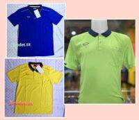 เสื้อโปโลปกทอแต่งสี Grand Sport ไซส์ M เนื้อผ้าโพลีเอสเตอร์ โดดเด่นด้วยดีไซน์ตัดต่อปลายแขน (สินค้าใหม่)