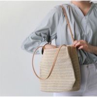 กระเป๋าสายลุควินเทจ กระเป๋าถือ Woven straw bag