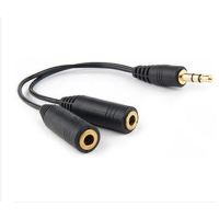 สาย 3.5mm Male to 2 3.5mm Female Stereo Audio Speaker Headphone Y Splitter Cable NEW (Intl)