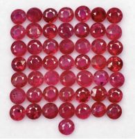 ทับทิมธรรมชาติทรงกลม 3 มม. 10 ชิ้น natural Ruby 3mm 10 pieces