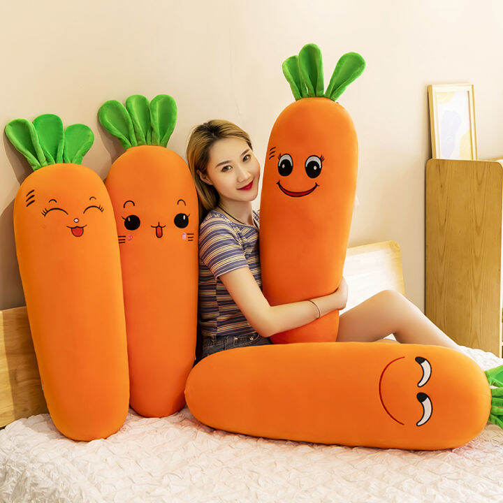 Washable Carrot Pillow Long Pillow Sleeping Bed Doll Plush Toy Ragdoll