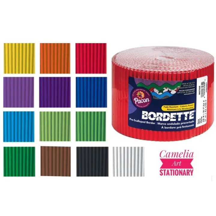 BORDETTE DECORATIVE BORDER ROLL/CORRUGATED PAPER ROLL 2.25" X 50Feet 🔥
