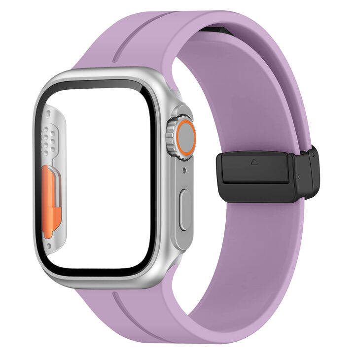 BassPal Glass case strap For Apple watch band 45mm 44mm 41mm 40mm