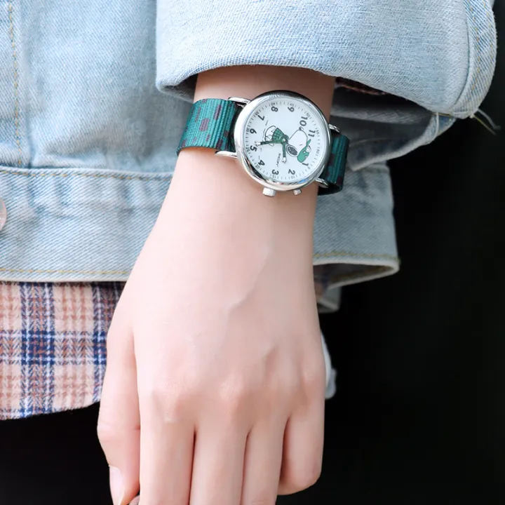 Snoopy Cartoon Watch Ins Style Student Boys and Girls Simple