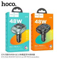 Hoco E76 Bluetooth รดยนต์ Hoco  Bluetooth FM Transmitter Charger QC3.0 PD 48W เชื่อมต่อบลูทูธในรถยนต์