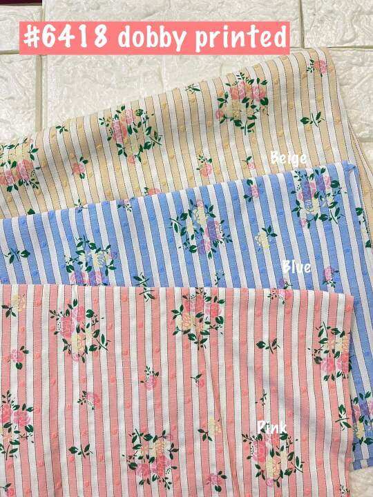 Dobby Swiss dot stripes with floral (185/yard) Lazada PH