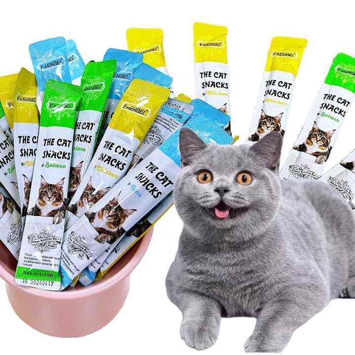 Snack Kucing Tuna Ayam Ikan Salmon 15gr Faenbei - Makanan Basah Kucing