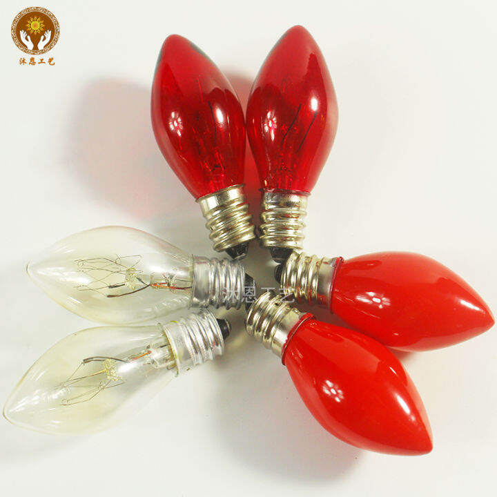 Electric Candle Holder Led Red Bulb E14e12 Long Lamp Electric Incense