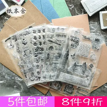 Clear Silicone Building English Letter Stamp For Diy Diary Tool,  Scrapbooking, Material Decoration