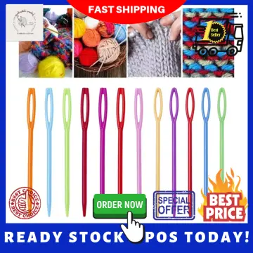 20PCs Mixed Color 7cm/9cm Plastic Knitting Needles Crochet Hooks