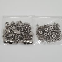 (100sets)หมุดย้ำ 9×8mm.(หัว 9mm. ขา 8mm.)หน้าเดียว