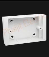 HACO บ็อกซ์ลอย 2"x4" รหัส W111A Surface Mounting Box For 1,2,3 Gang Frame กล่องพลาสติกแบบลอยรุ่น Deco HACO รุ่น W111A ขนาด 2x4 ซม. สีขาว