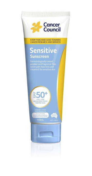 cancer-council-sensitive-sunscreen-spf50-ครีมกันแดด-ครีมกันแดดหน้า-ครีมกันแดดตัว-ออสเตรียเลีย-ดีกว่าบิโอเร-กันแดดbiore