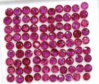 100 ชิ้น ทับทิมธรรมชาติทรงกลม 2 มม.natural Ruby 2mm 100 pieces