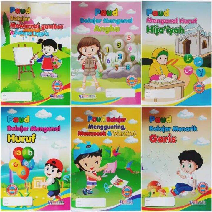 PAKET 6 BUKU SERI ANAK PAUD - SESUAI STANDAR PAUD - ONE MEDIA | Lazada ...