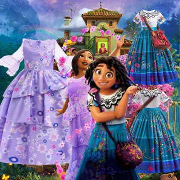 Dropship Disney Encanto Costume Princess Dress Suit Charm For Girls Cosplay  Isabela Mirabel Carnival Halloween Birthday Party Clothes to Sell Online at  a Lower Price