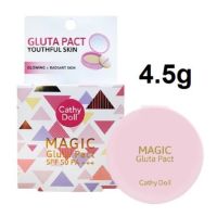 Cathy Doll Magic Gluta Pact SPF50 PA+++ 4.5g. (เบอร์ 21 Light Beige) Exp.01/08/2024