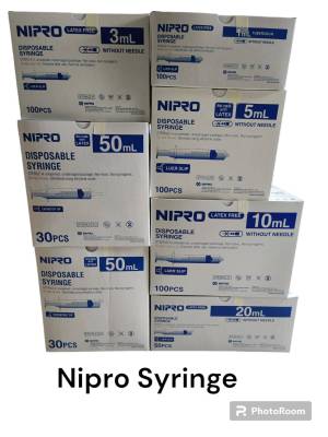 Nipro syringe sterile (ไม่ติดเข็ม) 1,3,5,10,20,50CAT,50ECC .