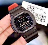 Casio DW-5600HR-1DR สายทูโทน ยักษ์เล็กสีดำเเดง  ตั้งเวลาให้แถมฟรีกล่องกระดาษ