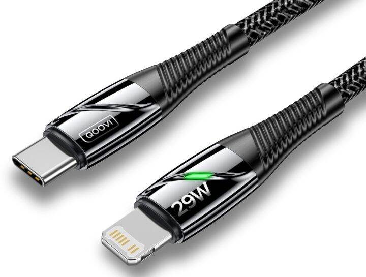 QOOVI PD 29W iPhone Cable 3A USB Type C Data Cord Fast Charging For