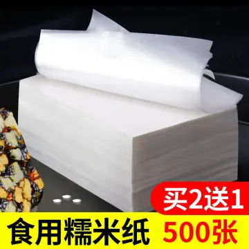 500 Sheets Edible Glutinous Rice Paper  Nougat Wrapping Paper Edible - 500  Paper - Aliexpress