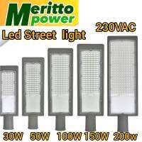 Led street light 30w/ 50W  /100w/150w/200eสีดำ แสงสี day white light