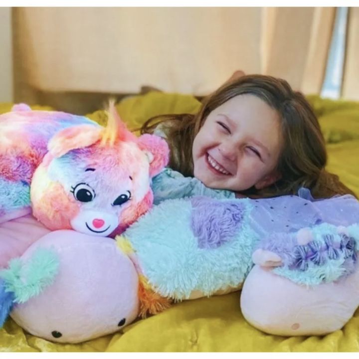 usa-หมอน-ตุ๊กตาแคร์แบร์-carebears-แบรนด์ดังจากอเมริกา-pillowpets-togetherness-bear-สินค้าใหม่ล่าสุดของแท้