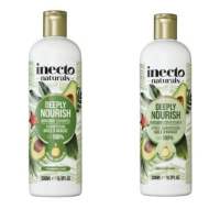 Inecto nourishing avocado shampoo and conditiner แชมพู ครีมนวดผมสูตรผสมอะโวคาโด บำรุงผม ผมแห้ง ผมเสีย  จากอังกฤษ