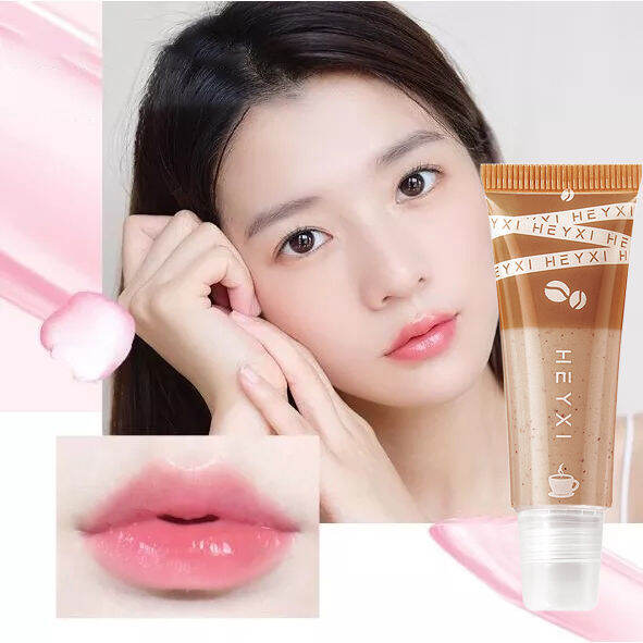 Heyxi Lip Scrub Coffee Exfoliating Dead Skin Lip Balm Fade Lip Line 