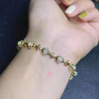 Natural Opal Bracelet Silver 925 , Gift for her , Birthday Gift , Birthstone