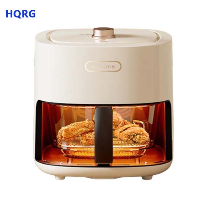 New Air Fryer 4.5L Capacity Home Use High Borosilicate Glass Liner  Transparent Visible Uncoated Oil Free No Need to Flip