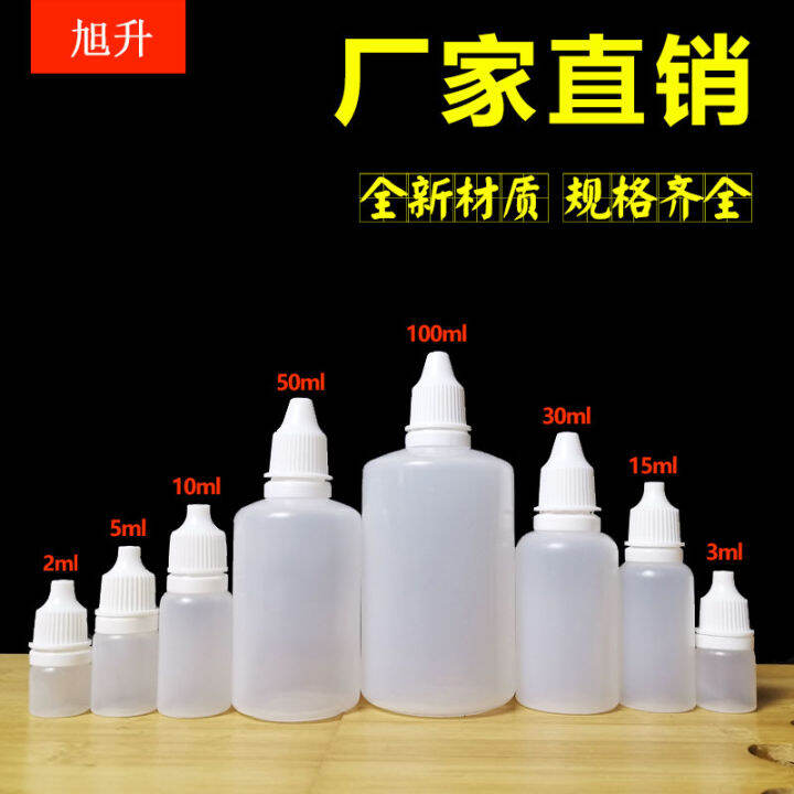 20ml Translucent Plastic Bottle Drop Bottle with Lid Squeeze Small