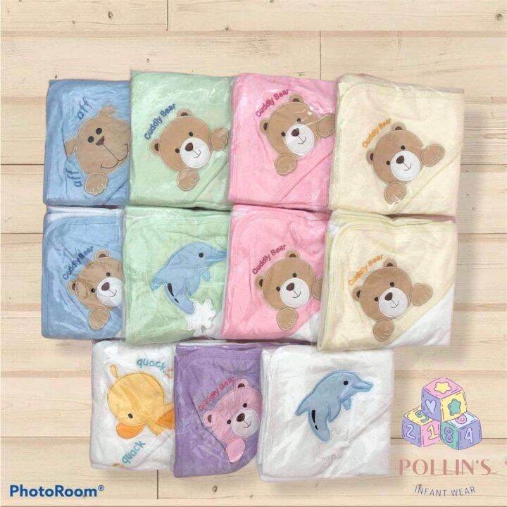 Small Wonders / Blanket Cotton /hooded blanket /Receiving Blanket