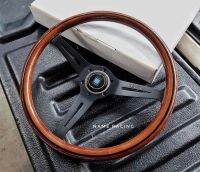 พวงมาลัย NARDI vintage ลายไม้ก้านดำลายเซ็นขาว?Retro?  ?Old school? ขนาด 13.8 นิ้ว