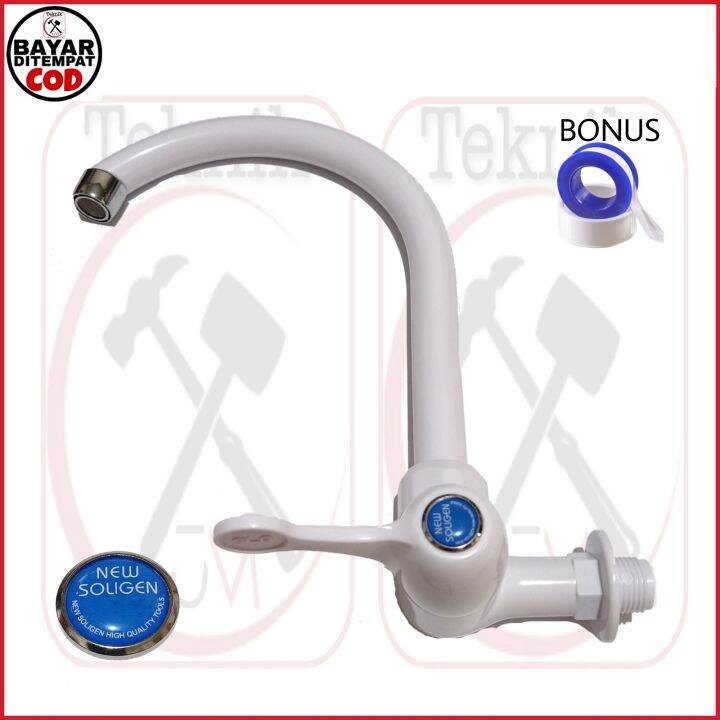 Kran Angsa Tembok New White Pvc TEBAL - Keran Air Bak Cuci Piring ...