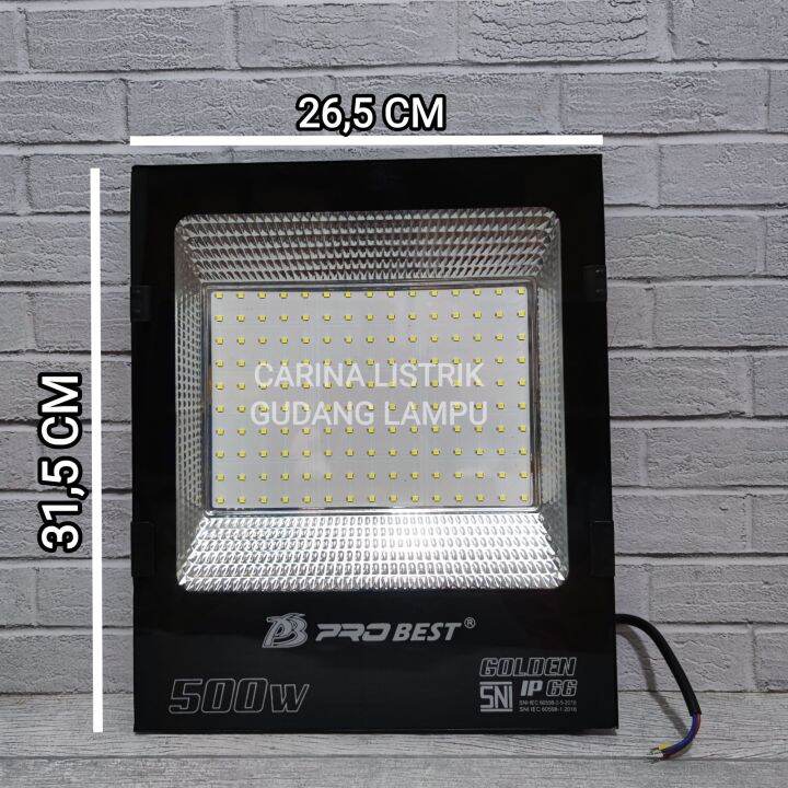 Probest Lampu Sorot Led 500w Flood Light Cahaya Putih 6500k Tembak