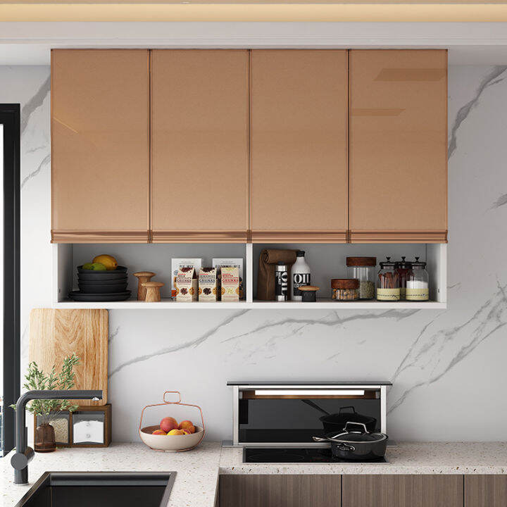 kitchen wooden cupboard pantry dish organizer glass