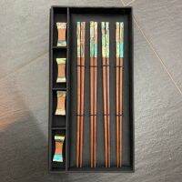 เซ็ทตะเกียบ4คู่พร้อมกล่อง chopsticks set of 4