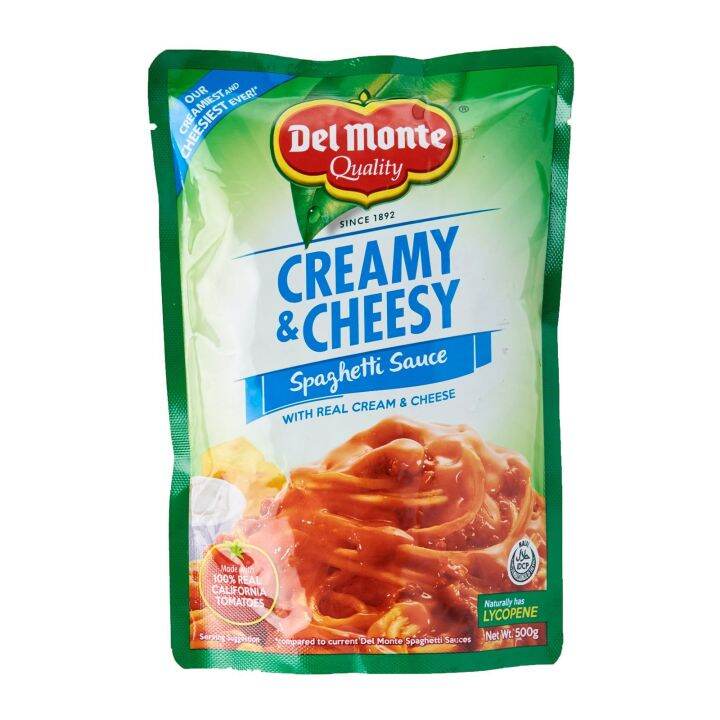 Del Monte Creamy & Cheesy Spaghetti Sauce 500g Lazada.co.th